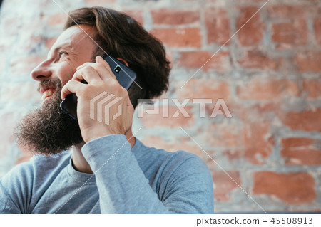 mobile technology digital device man talk phone mobile technology digital device man talk phone 45508913