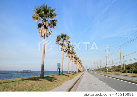 Road leading to Sodegaura seaside park 45510091