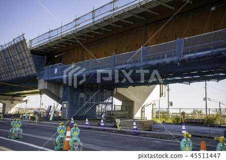 National highway No. 2 Tamashima bypass Funaho viaduct construction National highway No. 2 Tamashima bypass Funaho viaduct construction 45511447