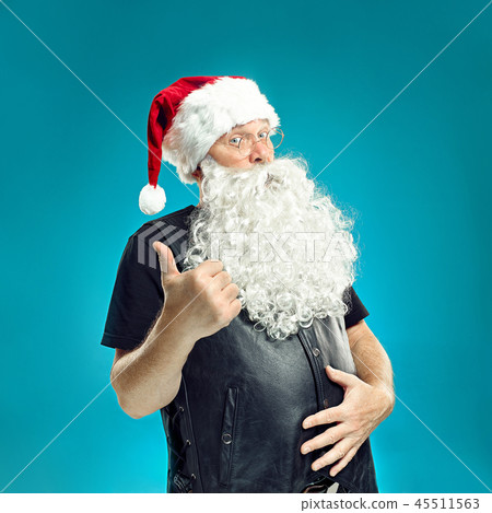 Portrait of Man in Santa Claus Costume 45511563