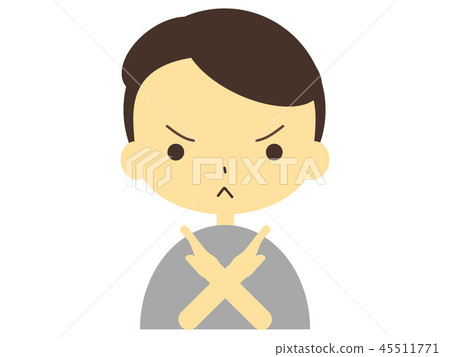 Illustration of an angry NG pose man Illustration of an angry NG pose man 45511771