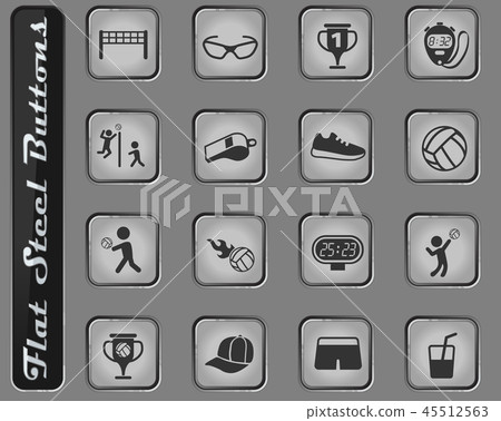 volleyball icon set 45512563
