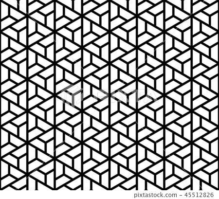 Seamless pattern based on Japanese ornament Kumiko 45512826