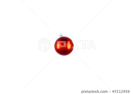 Red Christmas Bauble On White 45512956