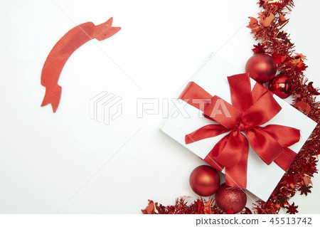 Christmas ornaments in white background Christmas ornaments in white background 45513742