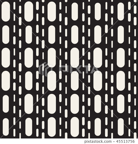 Black and White Irregular Rounded Dashed Lines Pattern. Modern A Black and White Irregular Rounded Dashed Lines Pattern. Modern A 45513756