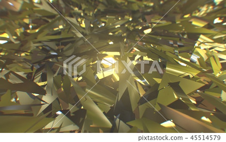 Glitch 3d render, golden modern shattered field texture, random triangles digital illustration Glitch 3d render, golden modern shattered field texture, random triangles digital illustration 45514579