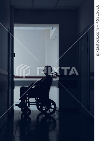 Lady on pushchair is staying at hospital Lady on pushchair is staying at hospital 45515016