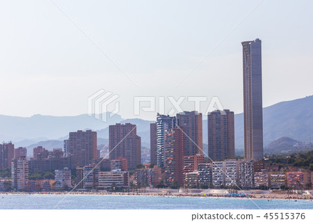 View of Benidorm city seaside in Spain 45515376