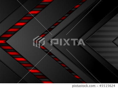 Red and black contrast tech arrows background - Stock Illustration ...