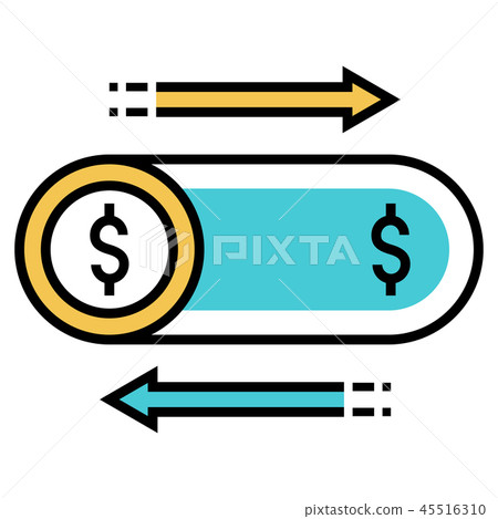 Switching investment fund FlatOutline illustration Switching investment fund FlatOutline illustration 45516310