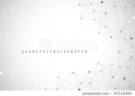 Geometric graphic background molecule and communication. Big data complex with compounds 45516460