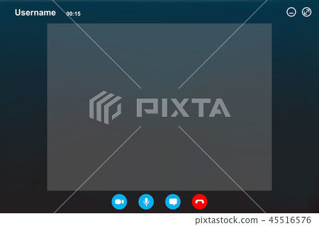 video call screen template - Stock Illustration [45516576] - PIXTA