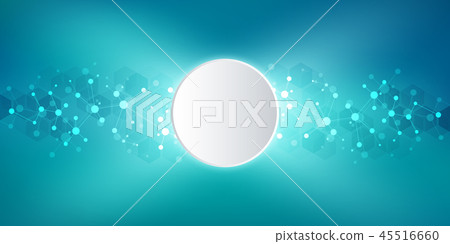 Abstract geometric texture with molecular structures and neural network. Molecules DNA and genetic Abstract geometric texture with molecular structures and neural network. Molecules DNA and genetic 45516660