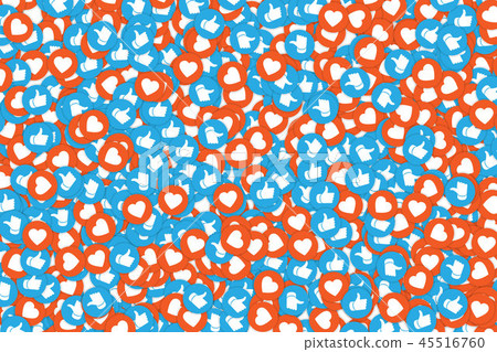 social media like background - Stock Illustration [45516760] - PIXTA