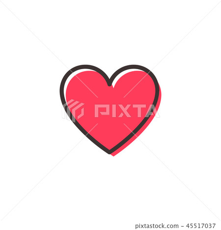 heart flat outline icon heart flat outline icon 45517037