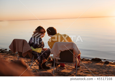 Couple spending time together near the river 45517108