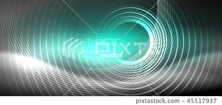 Neon circles abstract background, shiny lines Neon circles abstract background, shiny lines 45517937