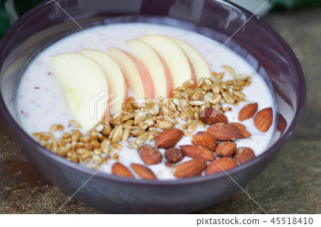 yogurt or grape yogurt with apple ,almond yogurt or grape yogurt with apple ,almond 45518410