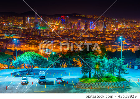 Photograph of Kadikoy and Atasehir county taken at night from Camlica hill, Istanbul, Turkey Photograph of Kadikoy and Atasehir county taken at night from Camlica hill, Istanbul, Turkey 45518929