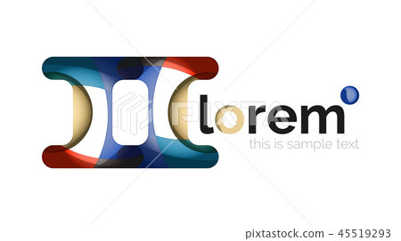 Abstract geometric design logo made of flowing elements Abstract geometric design logo made of flowing elements 45519293