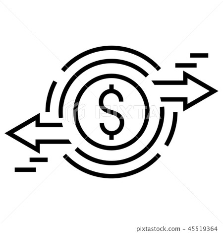 Money transfer Solid illustration 45519364