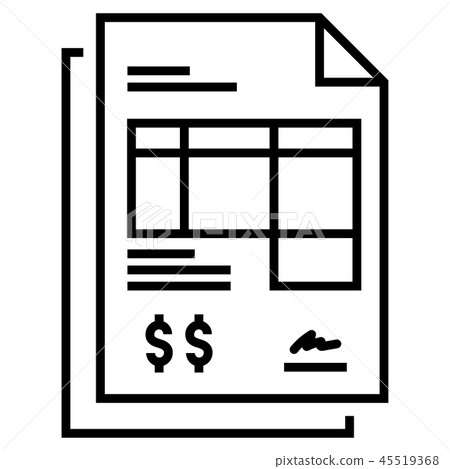 Invoice Solid illustration Invoice Solid illustration 45519368