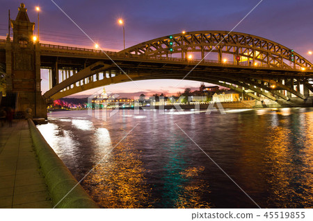 The long beautiful bridge across the river The long beautiful bridge across the river 45519855
