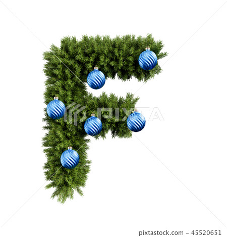 Christmas tree letter F Christmas tree letter F 45520651