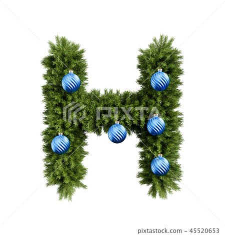 Christmas tree letter H Christmas tree letter H 45520653