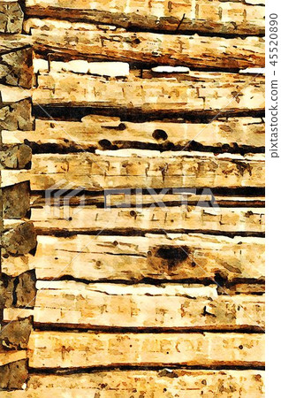 Watercolor painting grunge holiday background of old wooden planks 45520890