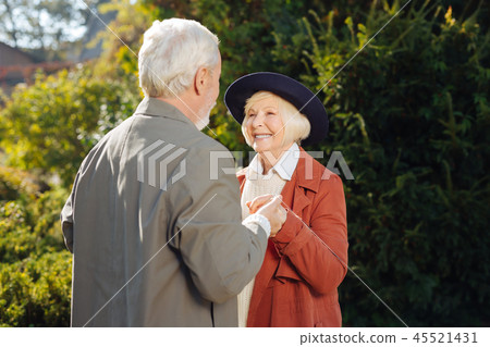 Cheerful happy woman looking at her husband 45521431