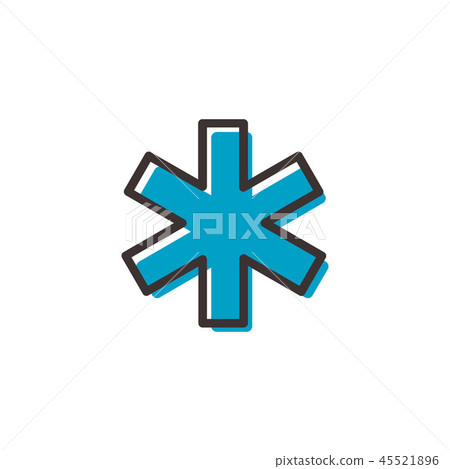 hospital ems flat outline icon hospital ems flat outline icon 45521896