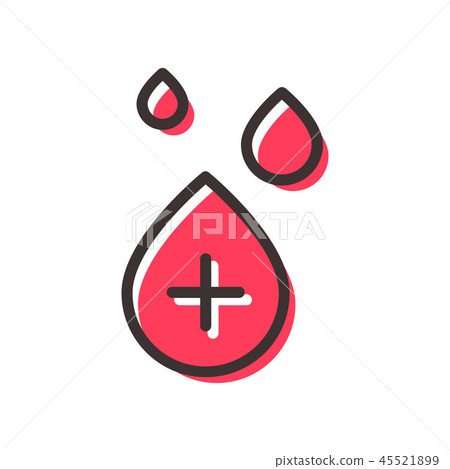 blood transfusion flat outline icon blood transfusion flat outline icon 45521899