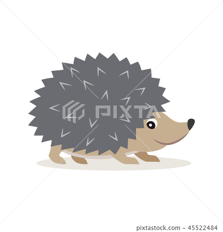 Icon of gray hedgehog isolated, forest, woodland animal Icon of gray hedgehog isolated, forest, woodland animal 45522484