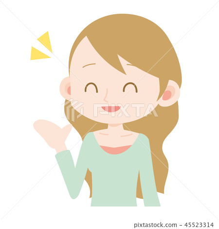 金發波浪頭髮的外國女人 45523314