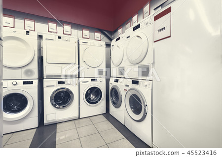 washing mashines in appliance store washing mashines in appliance store 45523416