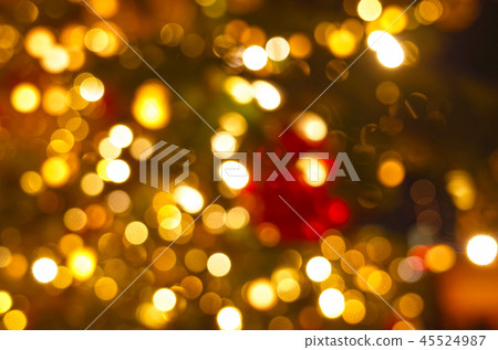 [Background material] Round bokeh glitter balls 45524987