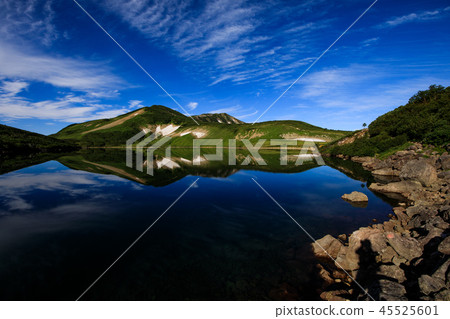 "North Alps Hakuba Oike" Hakuba Oike water mirror reflection trail path 45525601