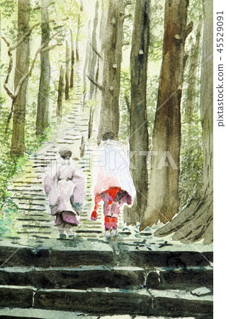 Ushiwakamaru and Shizenomi Mae Kumano Kodo Priest Ushiwakamaru Shizenomi 45529091