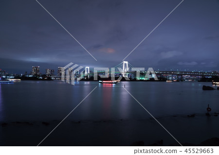 城市夜景東京灣彩虹橋 城市夜景東京灣彩虹橋 45529663