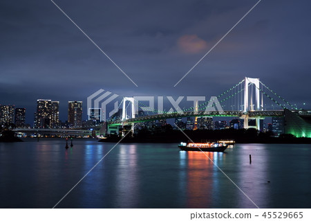 城市夜景東京灣彩虹橋 城市夜景東京灣彩虹橋 45529665