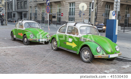 Two green antique car Two green antique car 45530430