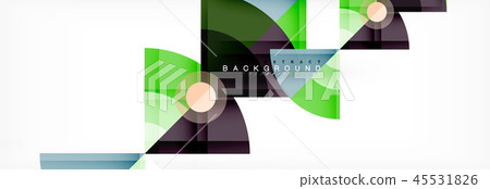 Trendy circles composition geometric background 45531826