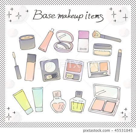 圖組化妝品基礎化妝（水彩風格） 45531845