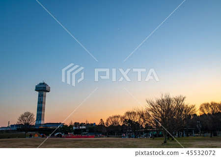 岐阜縣木曾三河公園的傍晚風景冬季照明的開始 45532072
