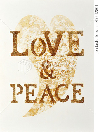 Letter Love Peace English Letter Message Stock Photo