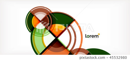 Circle abstract background, bright colorful round geometric shapes 45532980