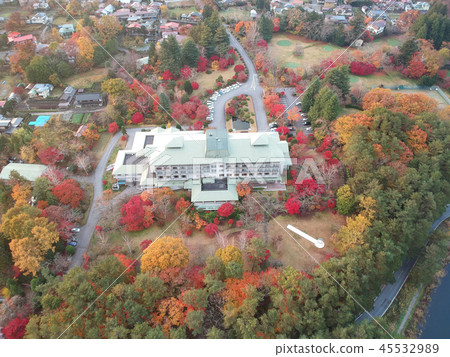 Around Lake Kawaguchi aerial view 45532989