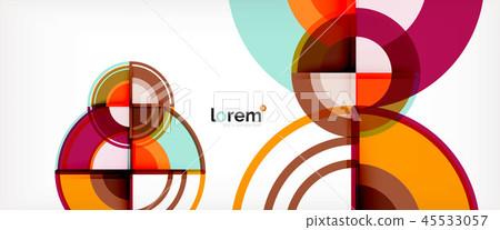 Vector abstract colorful circles background 45533057